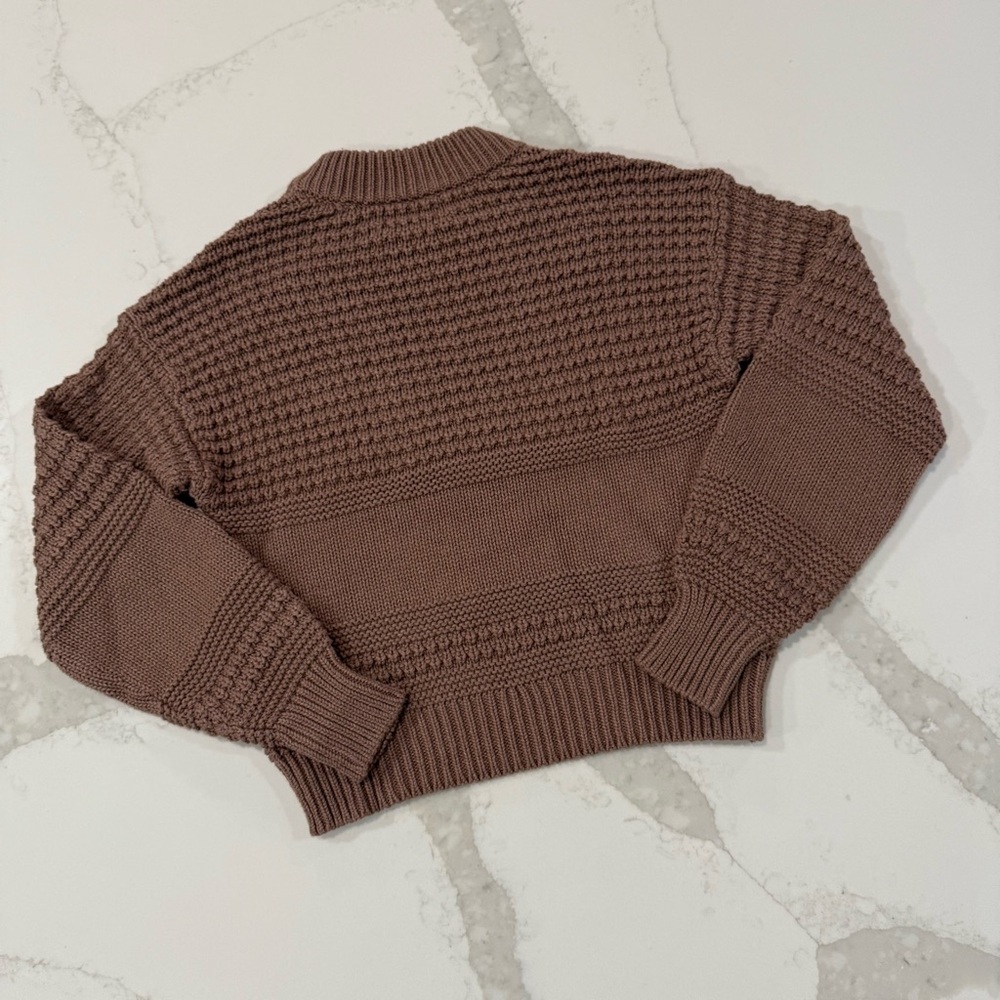 Universal Thread Textured Knit Pullover Crewneck Sweater Women’s XS Taupe Cozy - Picture 8 of 8